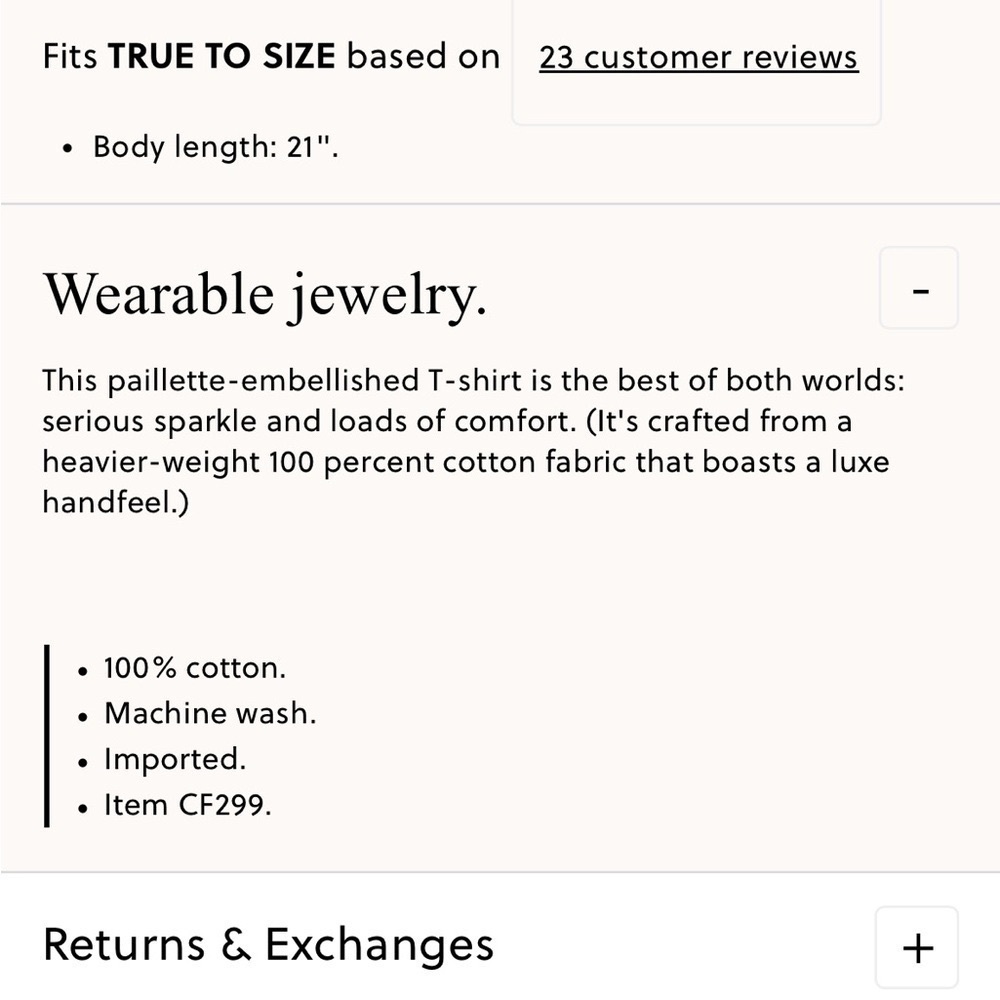 NEW J.Crew Heavy Jersey Long-Sleeve T-shirt With Paillette Embellishment - Picture 9 of 9